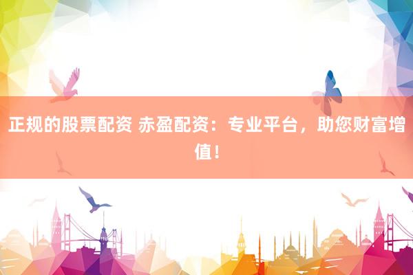 正规的股票配资 赤盈配资：专业平台，助您财富增值！