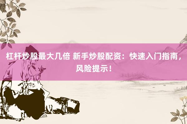 杠杆炒股最大几倍 新手炒股配资：快速入门指南，风险提示！