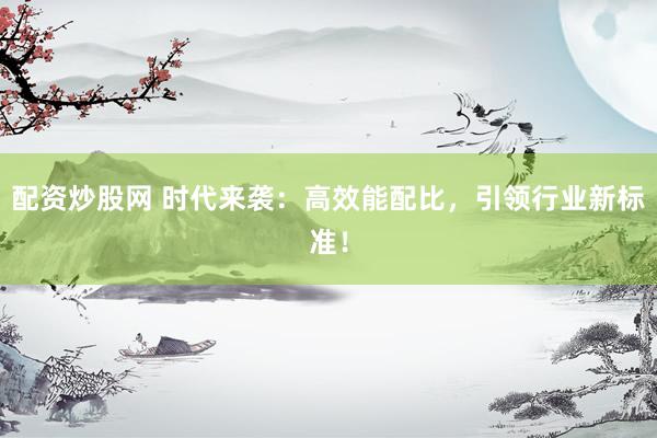 配资炒股网 时代来袭：高效能配比，引领行业新标准！
