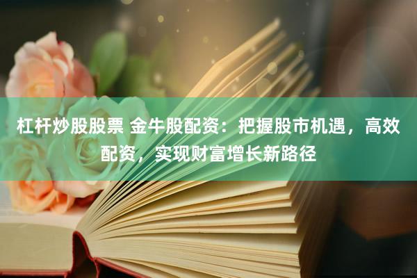 杠杆炒股股票 金牛股配资：把握股市机遇，高效配资，实现财富增长新路径