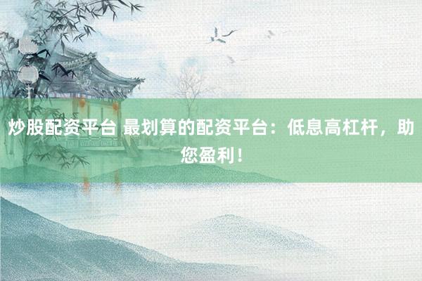 炒股配资平台 最划算的配资平台：低息高杠杆，助您盈利！
