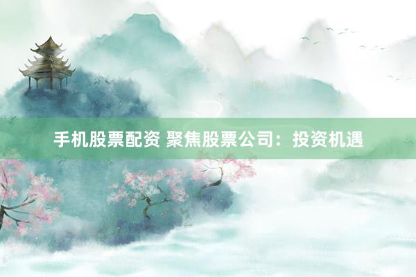 手机股票配资 聚焦股票公司:投资机遇